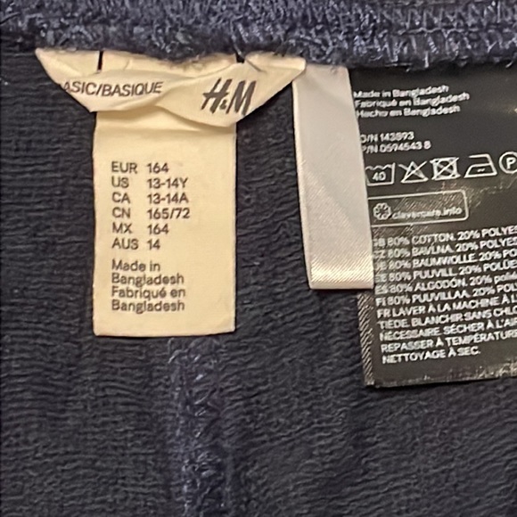 H&M (4) NEW Shorts Navy Blue Size 13-14 - Picture 3 of 9